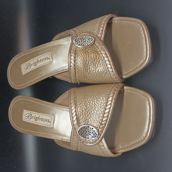 Brighton Sandals Slides Taupe/Light Beige  Size 7.5 Medium  Parker - Picture 2 of 8